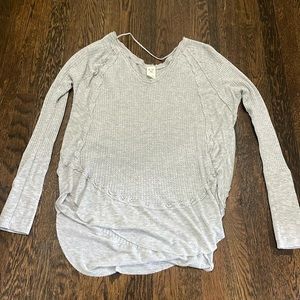 Free people Catalina Heather Grey Long Sleeve Thermal Top